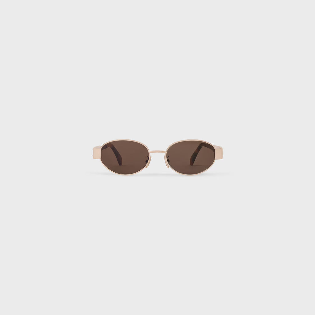 Celine Oval Shape Cafés con Oro Rosa