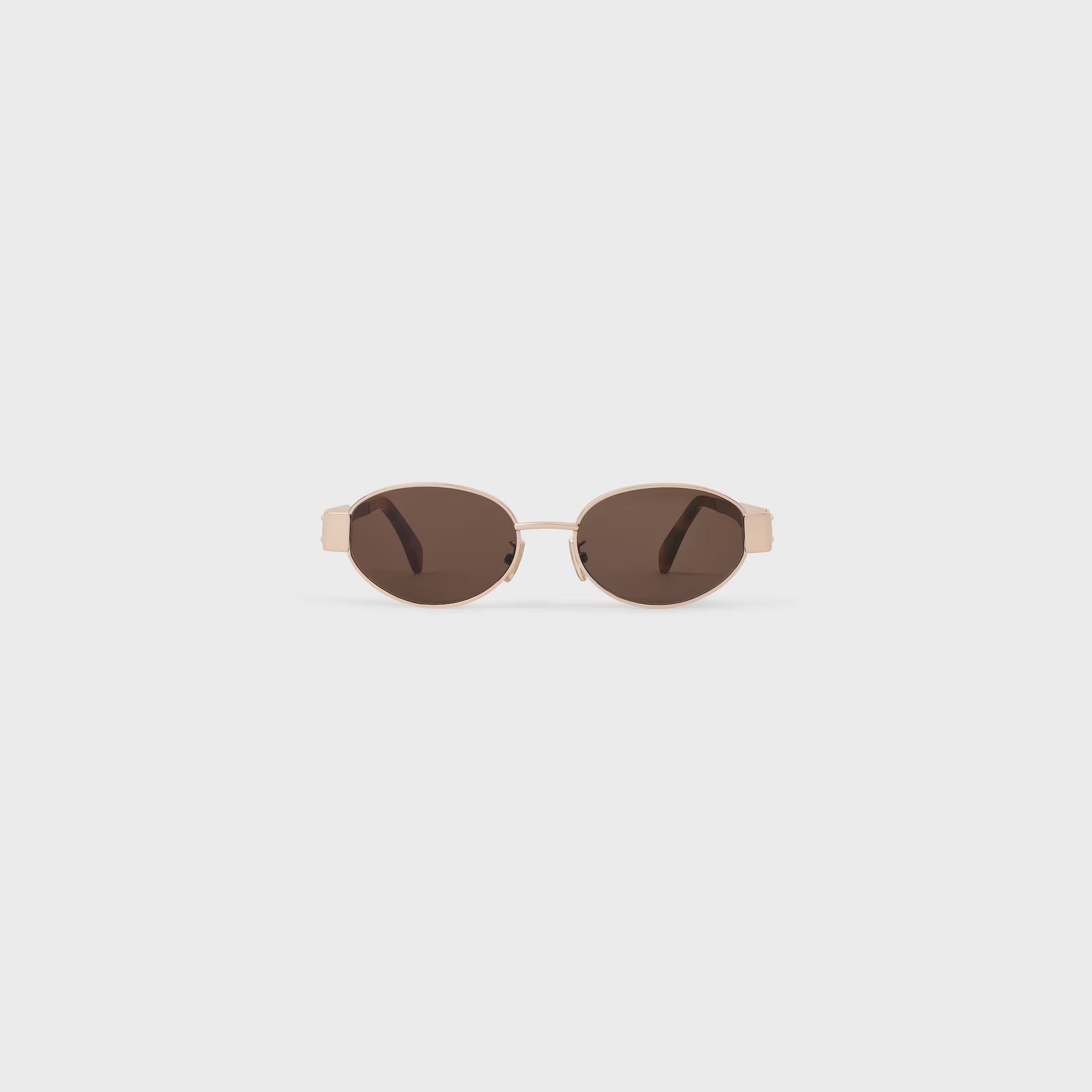 Celine Oval Shape Cafés con Oro Rosa