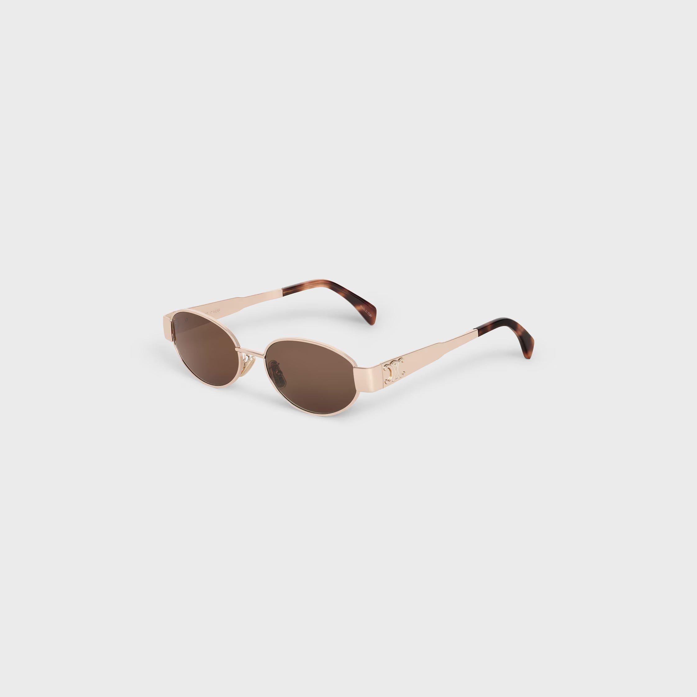 Celine Oval Shape Cafés con Oro Rosa