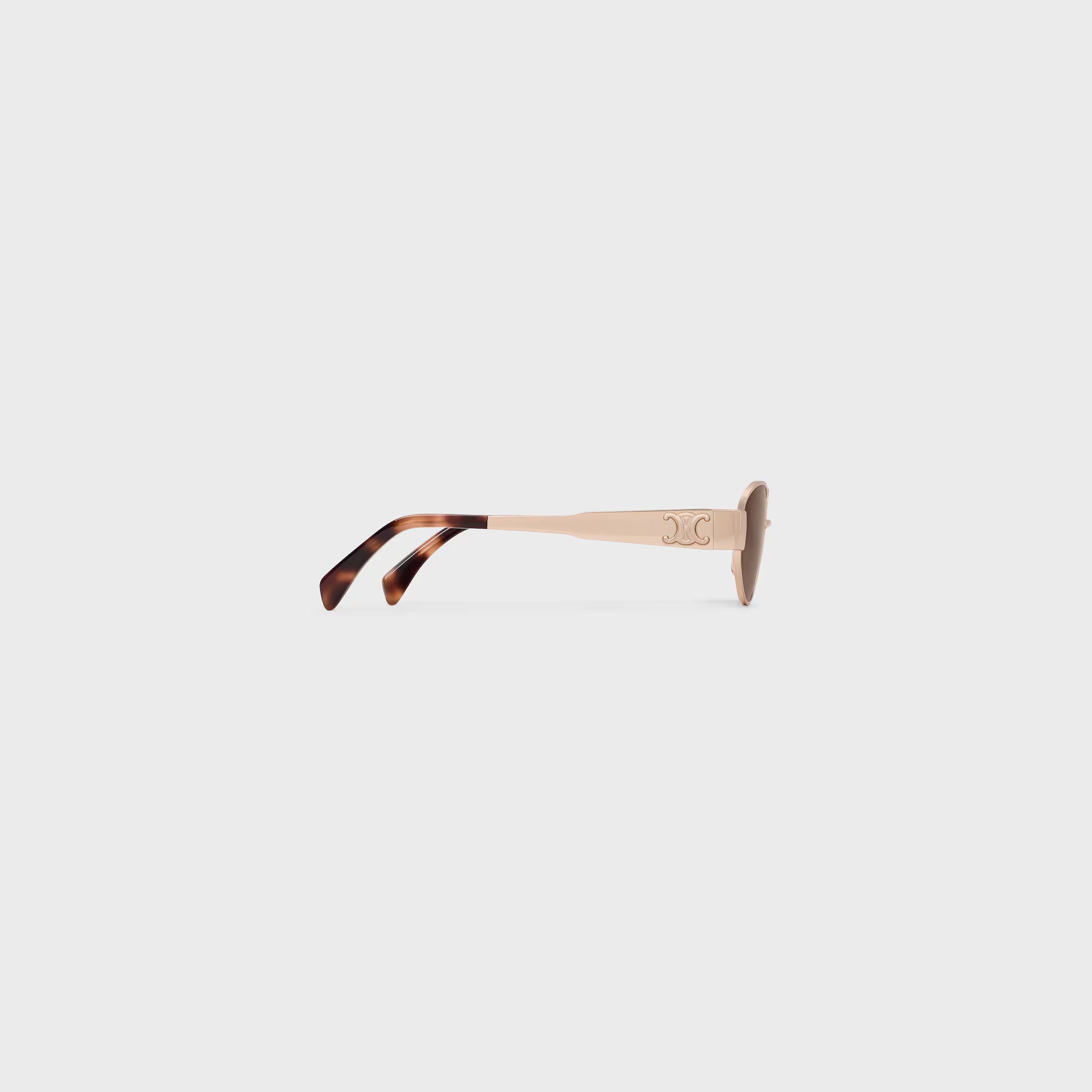 Celine Oval Shape Cafés con Oro Rosa