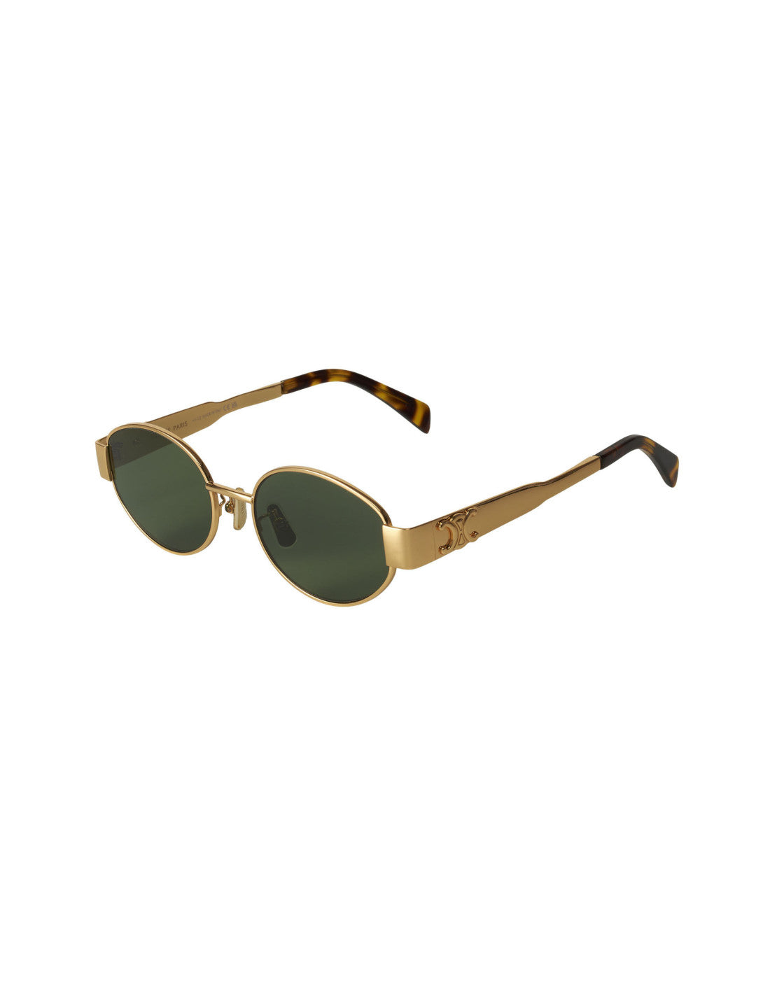 Celine Oval Shape Black Gold