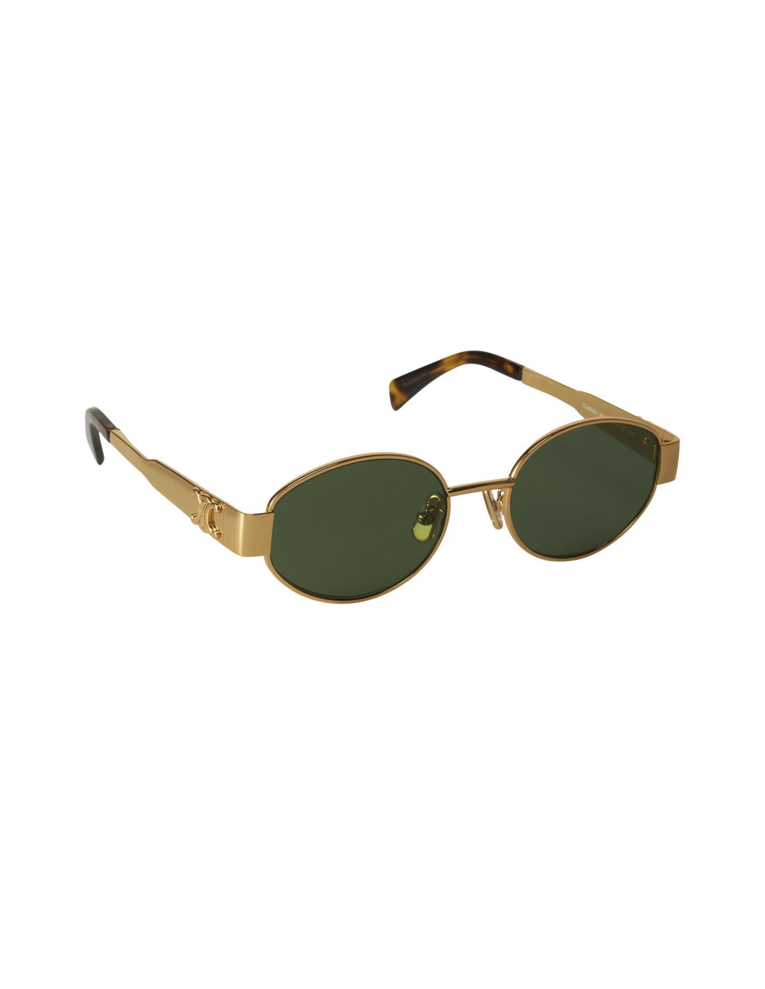 Celine Oval Shape Black Gold