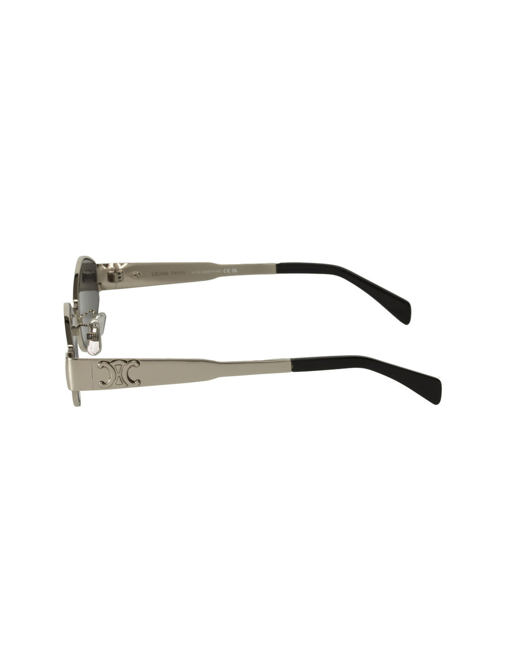 Celine Geometric Cristal Negro armazón plateado