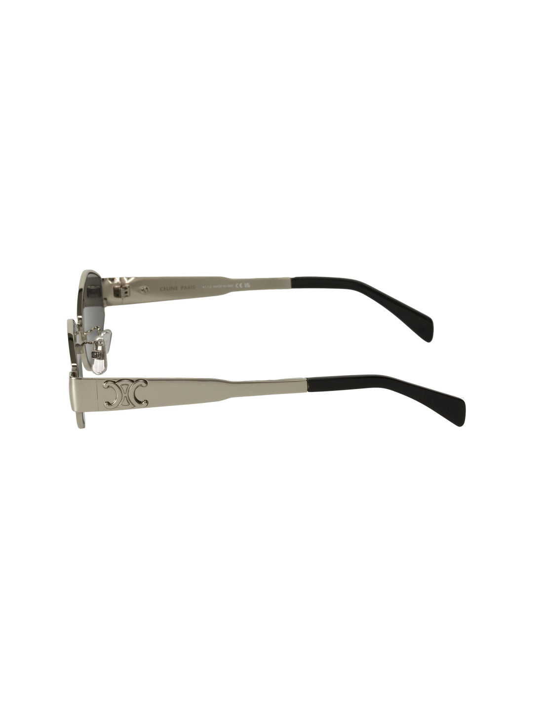 Celine Geometric Cristal Negro armazón plateado