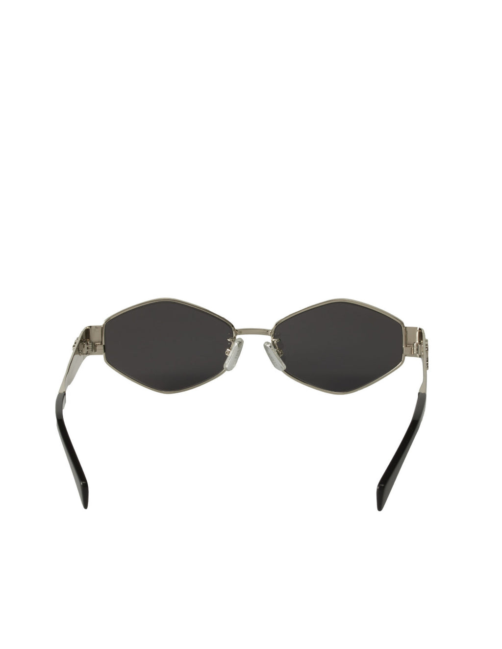 Celine Geometric Cristal Negro armazón plateado