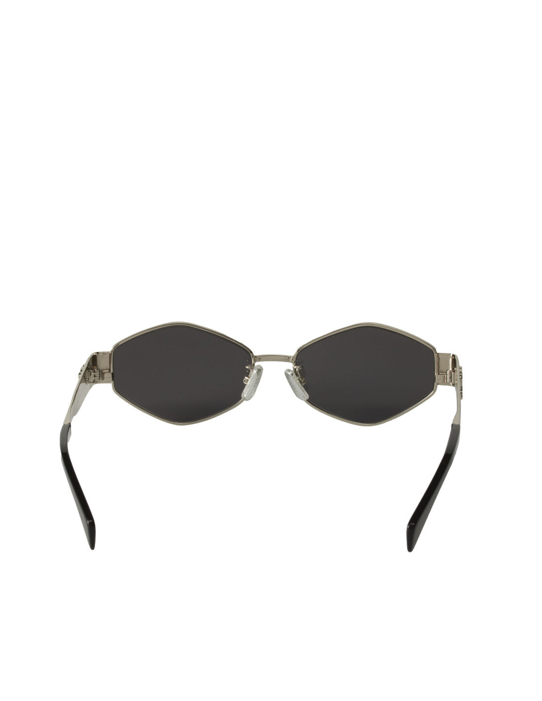 Celine Geometric Cristal Negro armazón plateado