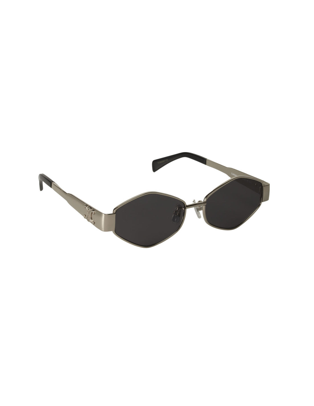 Celine Geometric Cristal Negro armazón plateado