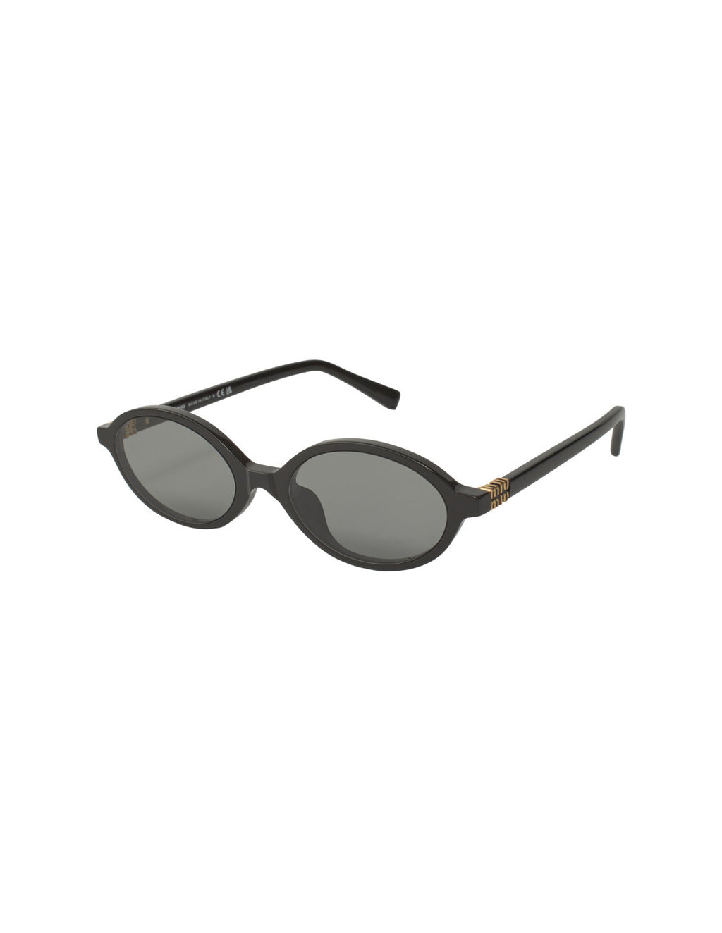 Miu Miu Oval Shape Black Gold
