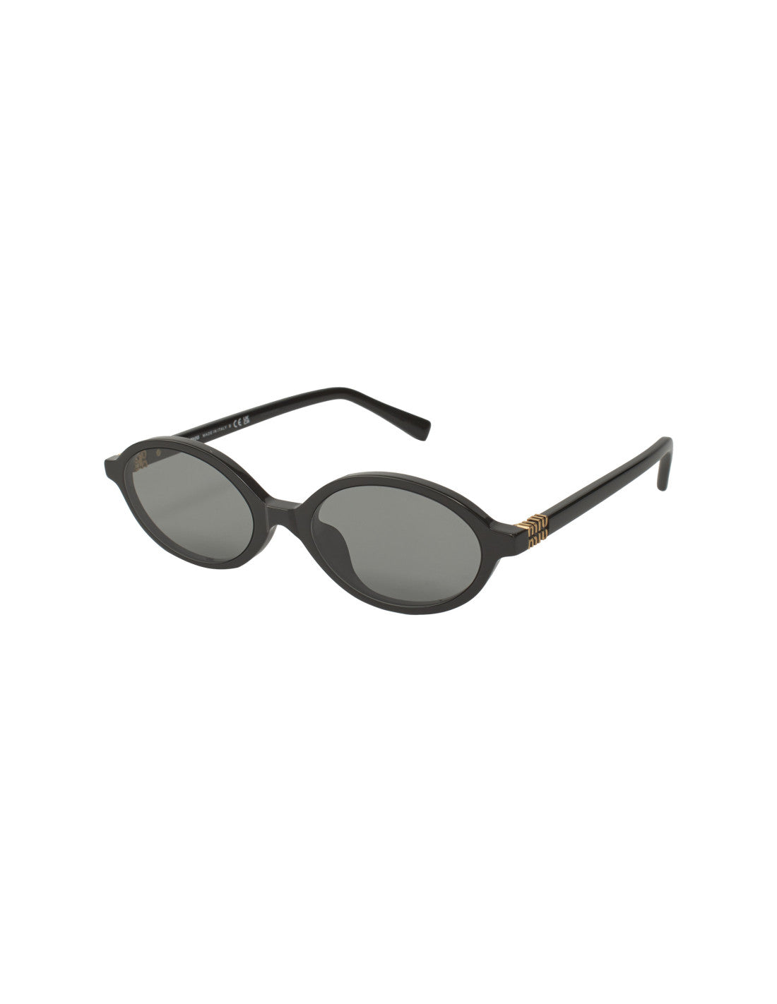 Miu Miu Oval Shape Black Gold