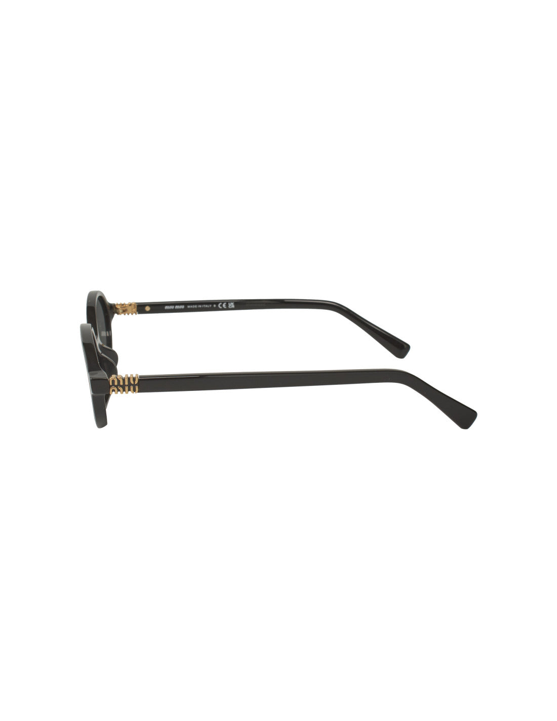 Miu Miu Oval Shape Black Gold