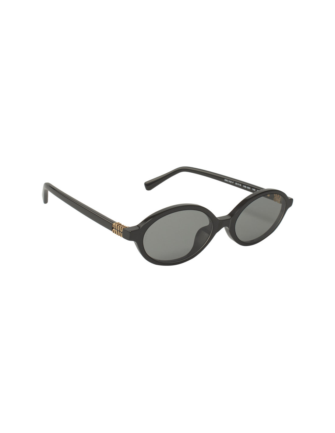 Miu Miu Oval Shape Black Gold