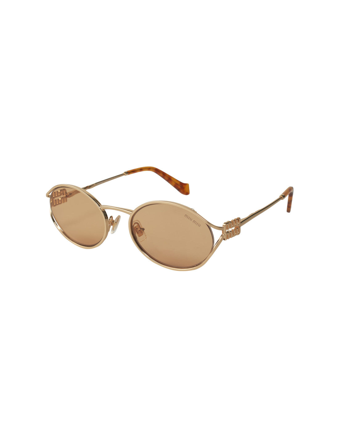 Miu Miu Oval Shape Orange Gold