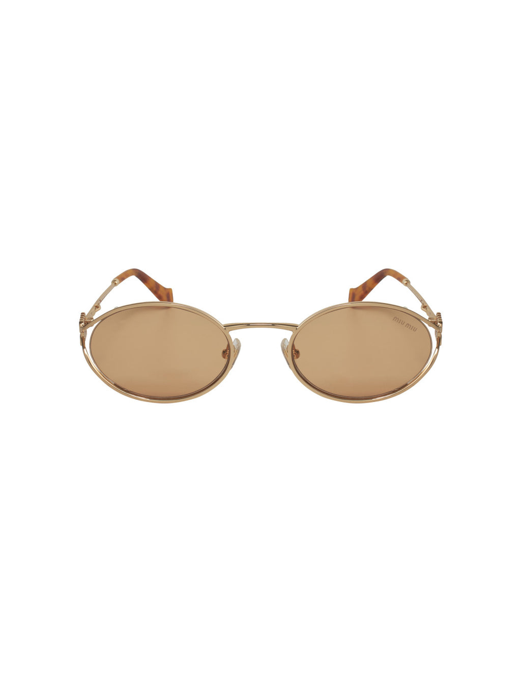 Miu Miu Oval Shape Orange Gold