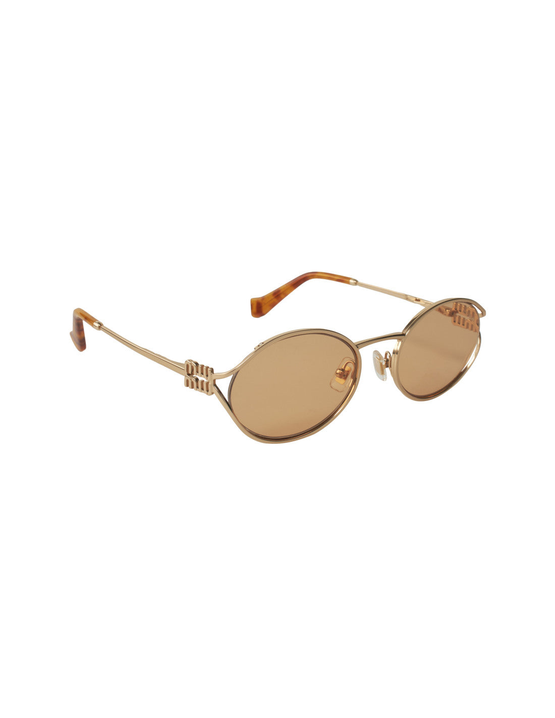 Miu Miu Oval Shape Orange Gold