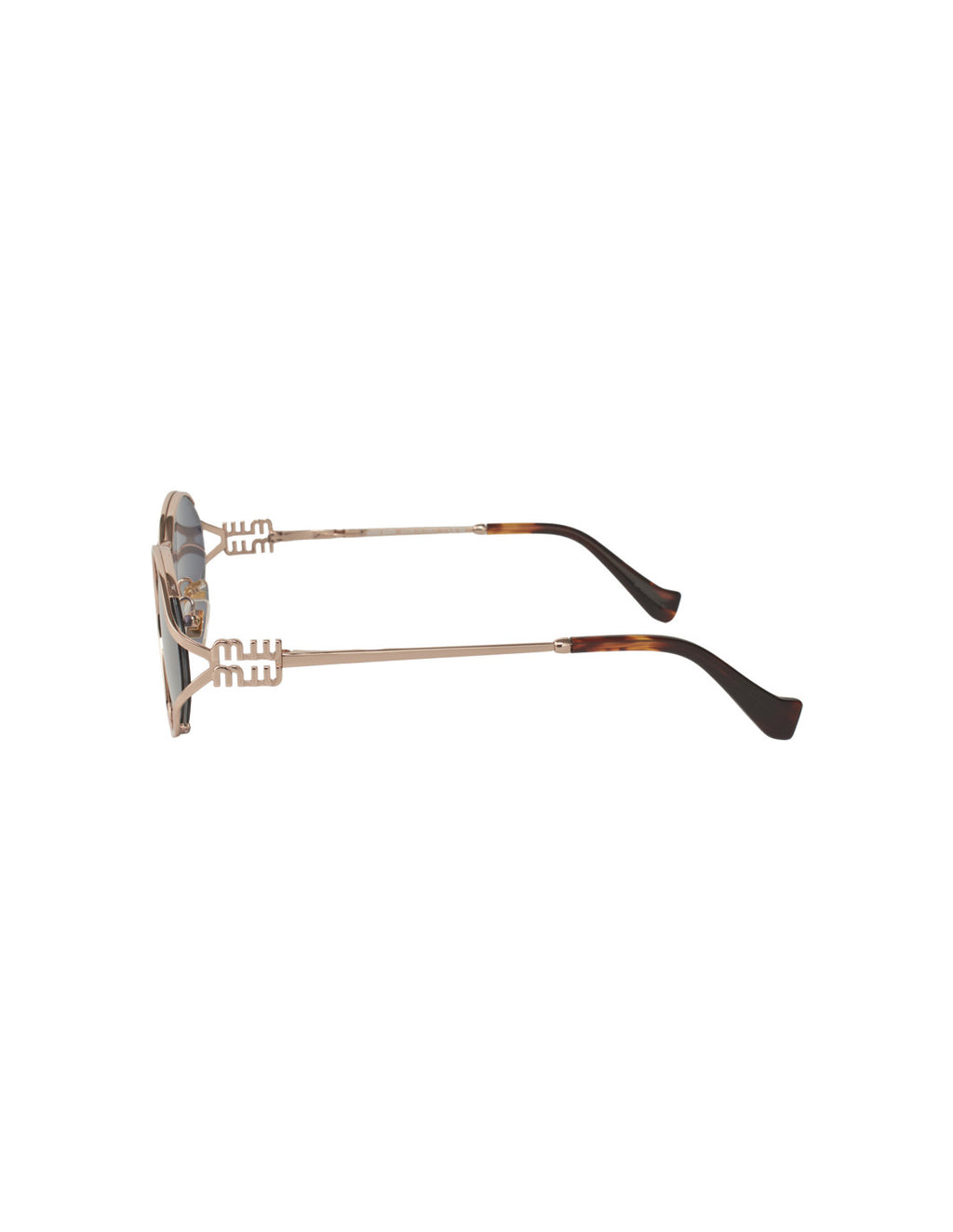 Miu Miu Oval Shape Azul Gold