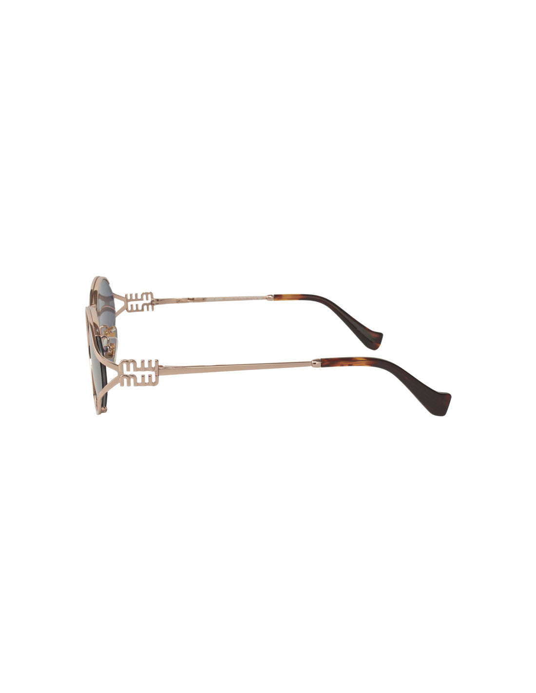 Miu Miu Oval Shape Azul Gold