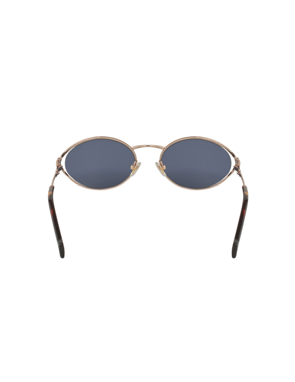 Miu Miu Oval Shape Azul Gold