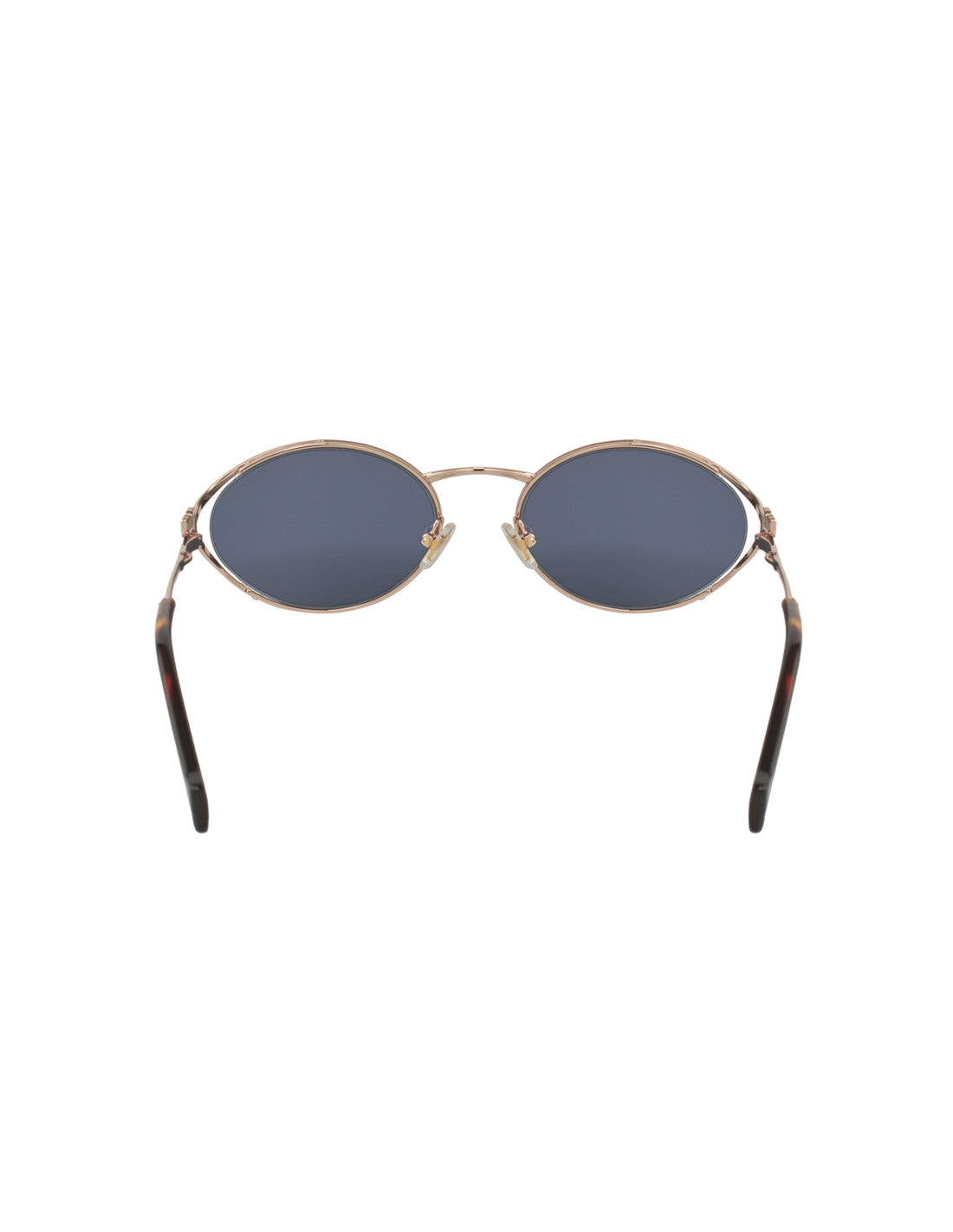 Miu Miu Oval Shape Azul Gold